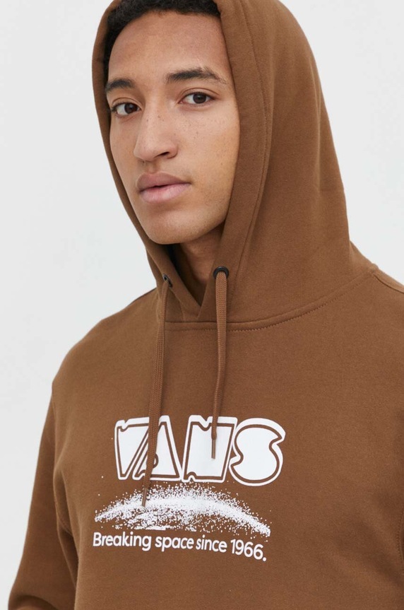 Bavlnená mikina Vans hnedá VN000GDZCR61