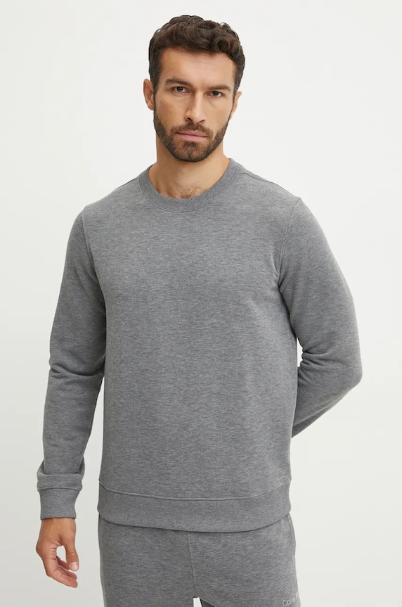 Φούτερ προπόνησης Calvin Klein Performance χωρίς κουκούλα γκρί 00GMS4W333