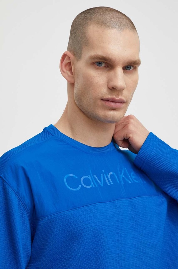 Tréninková mikina Calvin Klein Performance modrá 00GMS4W338