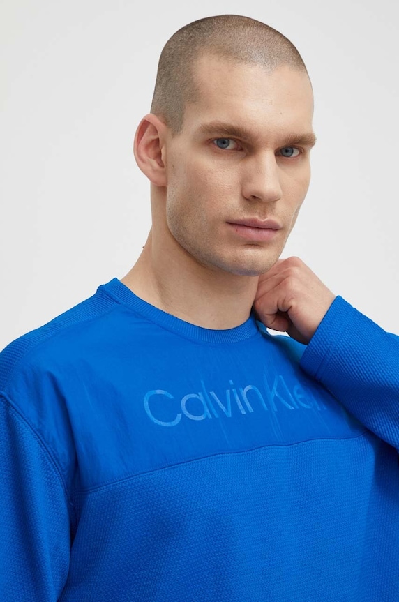 Tréninková mikina Calvin Klein Performance modrá 00GMS4W338