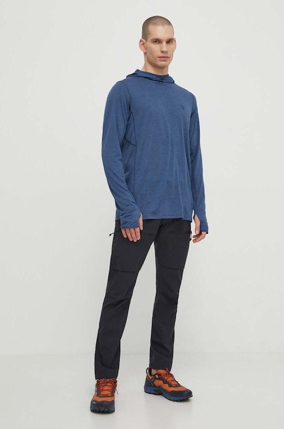 Fjallraven bluza sportowa Abisko Sun z kapturem niebieski F87199.534