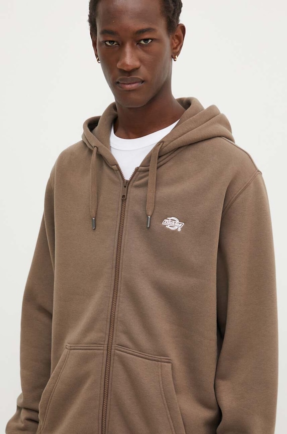 Dickies felpa SUMMERDALE ZIP THROUGH marrone DK0A4YQA