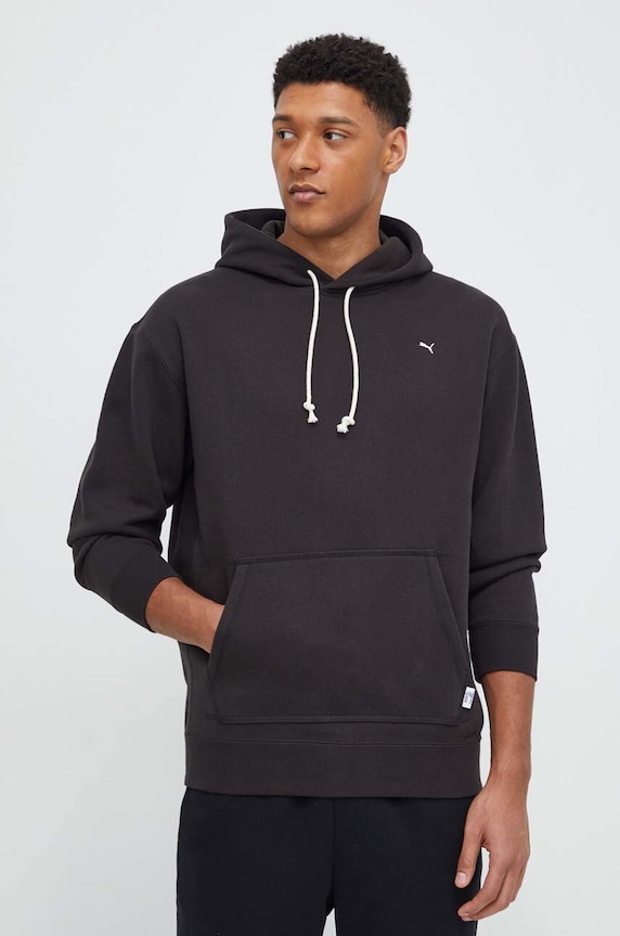 Puma pamut melegítőfelső MMQ pamut fekete 624011