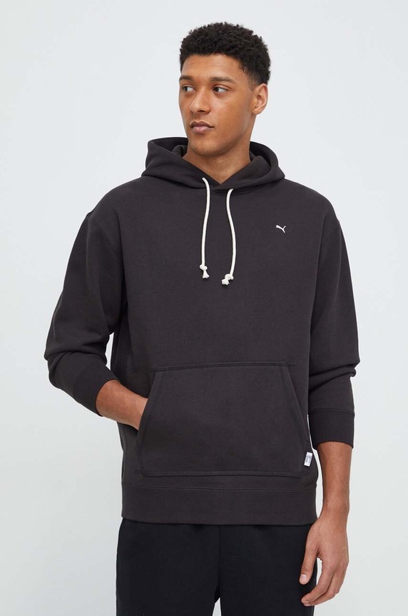 Puma pamut melegítőfelső MMQ pamut fekete 624011