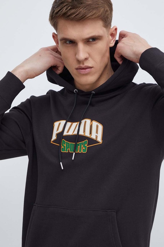Puma pamut melegítőfelső fekete 624396