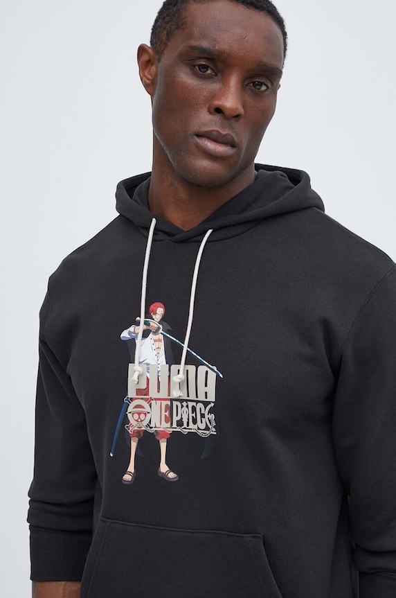 Bavlnená mikina Puma PUMA X ONE PIECE čierna 624666