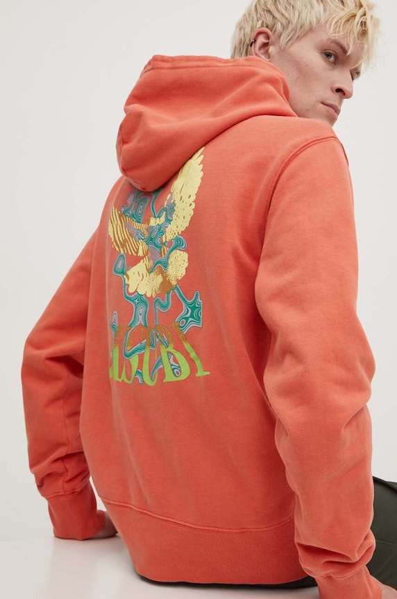 Ρούχα Βαμβακερή μπλούζα KSUBI flight kash hoodie MPS24FL009 πορτοκαλί
