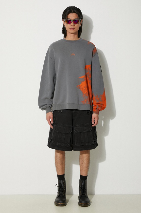 A-COLD-WALL* cotton sweatshirt Brushstroke Crewneck ACWMW184 gray SS24