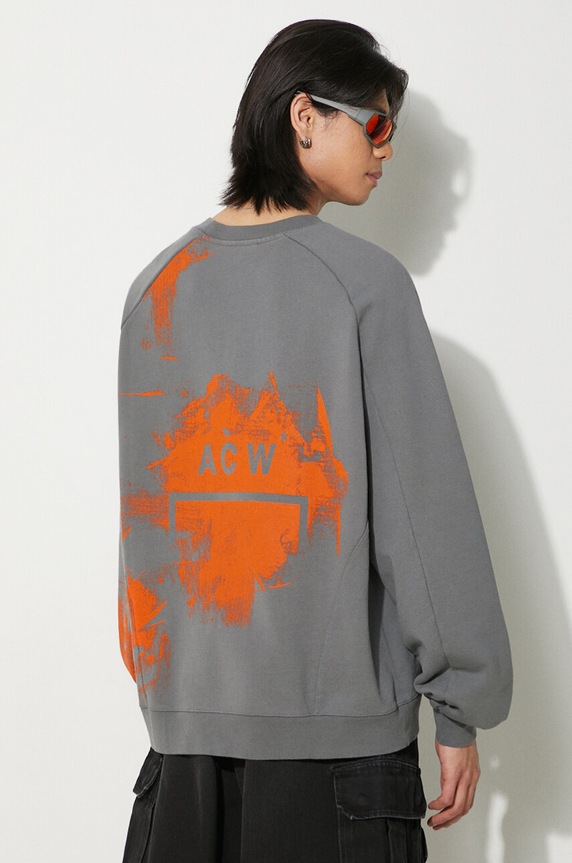 Clothing A-COLD-WALL* cotton sweatshirt Brushstroke Crewneck ACWMW184 gray