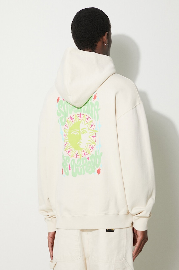 Odjeća Pamučna dukserica Marcelo Burlon Solsticio Comfort Hoodie CMBB106S24FLE0060C50 bež
