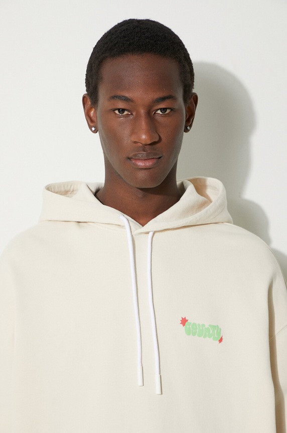 Pamučna dukserica Marcelo Burlon Solsticio Comfort Hoodie CMBB106S24FLE0060C50 bež