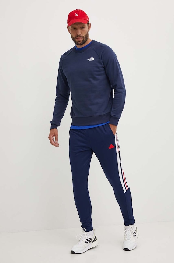The North Face bluza bawełniana M Raglan Redbox Crew NF0A4SZ98K21 granatowy SS24