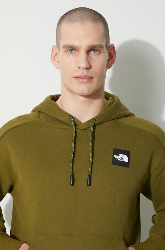 The North Face bluza bawełniana U The 489 Hoodie NF0A87D7PIB1 zielony