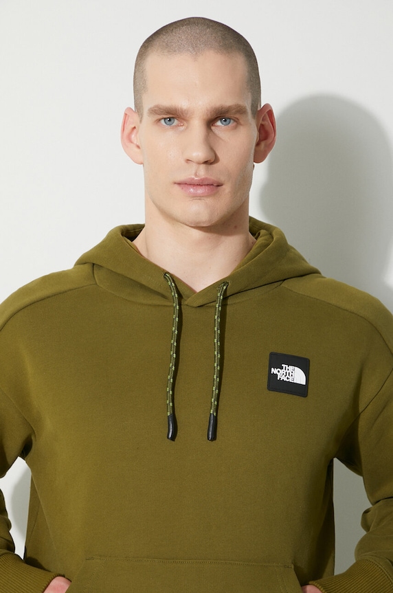 The North Face bluza bawełniana U The 489 Hoodie NF0A87D7PIB1 zielony
