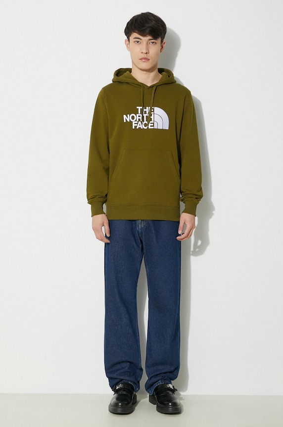Bavlnená mikina The North Face M Light Drew Peak Pullover Hoodie NF00A0TEPIB1 zelená SS24