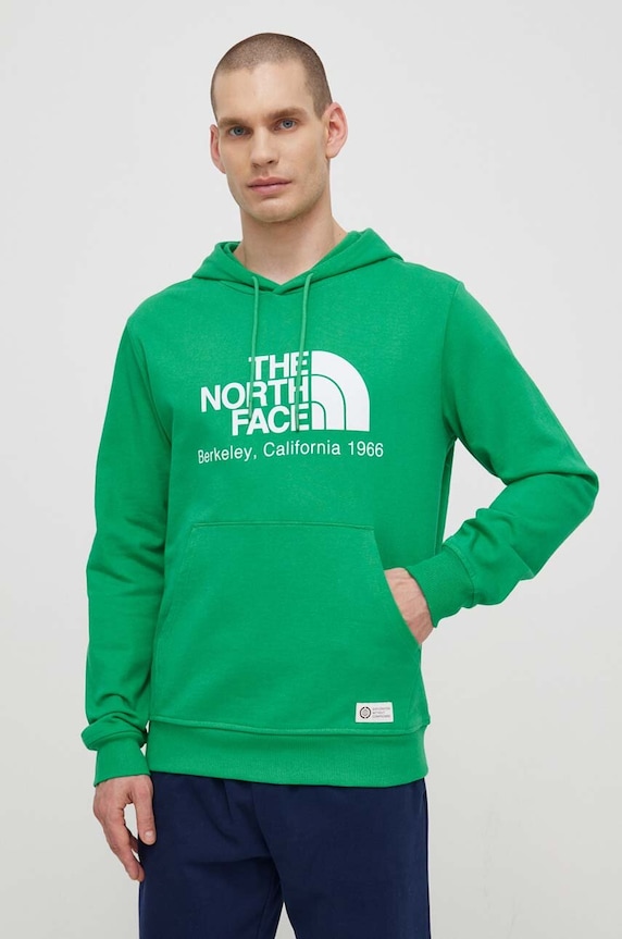 Βαμβακερή μπλούζα The North Face M Berkeley California Hoodie πράσινο NF0A55GFPO81