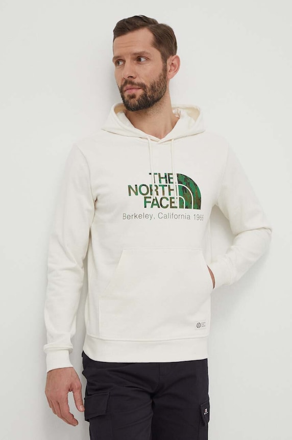 Bavlněná mikina The North Face bílá NF0A55GFQLI1