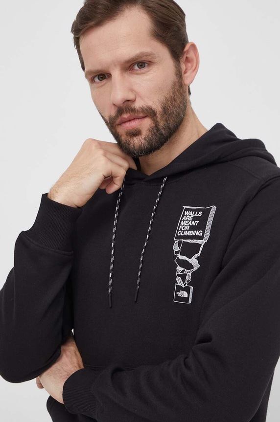 The North Face bluza z kapturem czarny NF0A87FGJK31