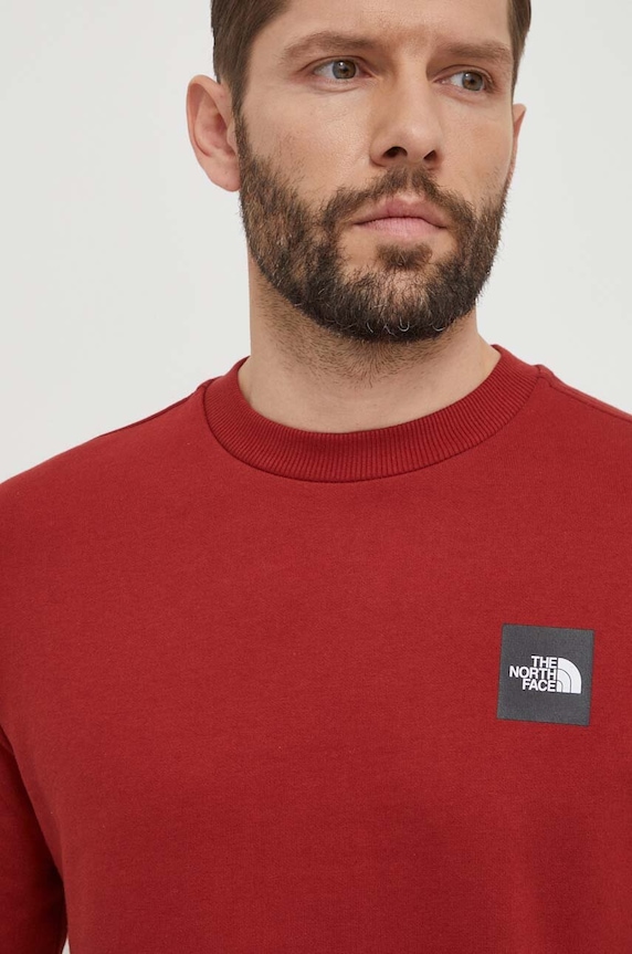 Βαμβακερή μπλούζα The North Face NF0A87EBPOJ1 κόκκινο