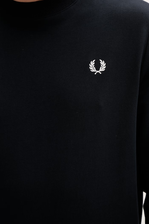 Bavlnená mikina Fred Perry Crew Neck Sweatshirt M7535.248 tmavomodrá