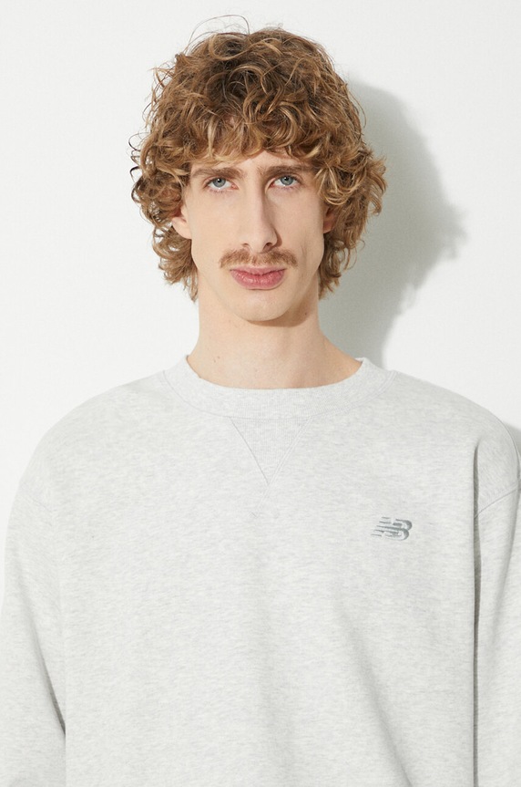 New Balance cotton sweatshirt MT41506AHH gray