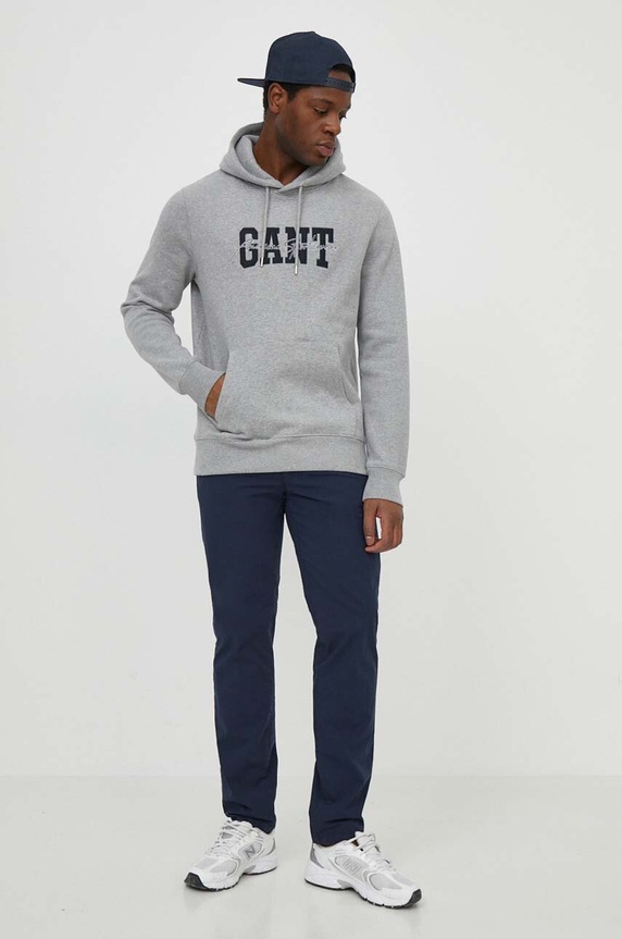 Gant bluza bawełniana 2006076 szary SS24