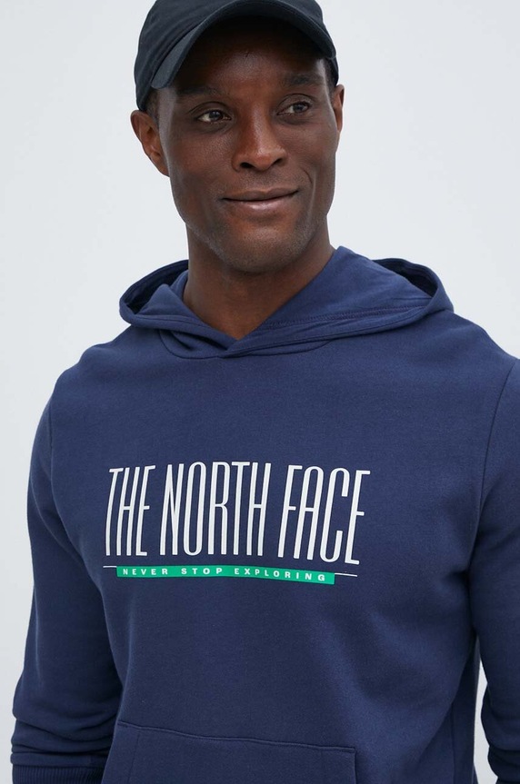 The North Face pamut melegítőfelső sötétkék NF0A87E58K21