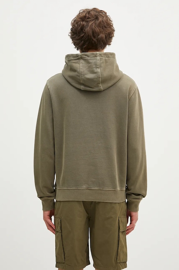 Одежда Хлопковая кофта Woolrich Garment Dyed Logo Hoodie CFWOSW0220MRUT3686 зелёный