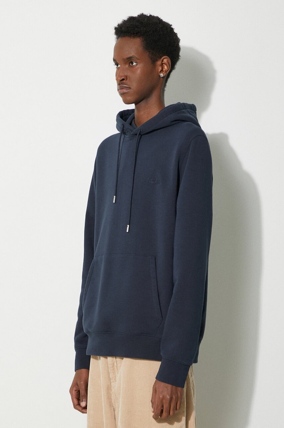 Woolrich bluza Logo Script Hoodie bleumarin CFWOSW0224MRUT3684