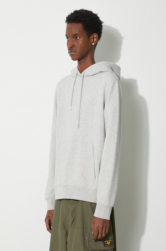 Mikina Woolrich Logo Script Hoodie CFWOSW0224MRUT3684 šedá