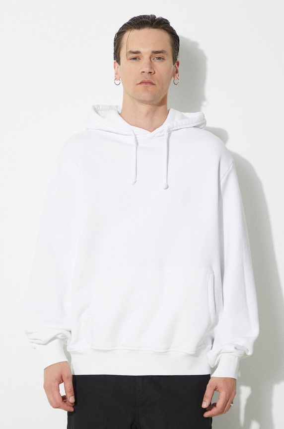 424 bluza bawełniana Alias Hoodie z kapturem biały FF4SMF01AP.JE375.064