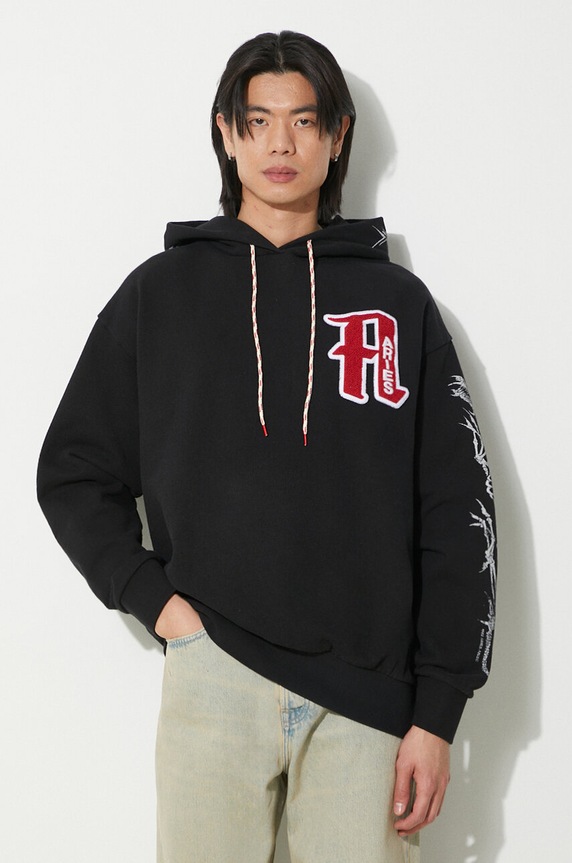 Clothing Aries cotton sweatshirt Nothing Matters Embroidered SUAR20011X black