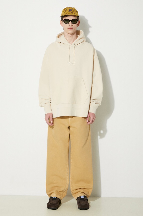 Vans pamut melegítőfelső Premium Standards Baggy Fleece Po LX VN000GVSCHW1 bézs SS24