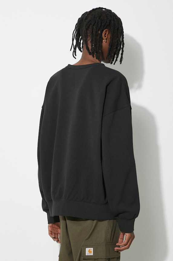 Odjeća Pamučna dukserica Vans Premium Standards Crew Fleece LX VN000GBWBLK1 crna