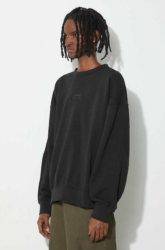 Pamučna dukserica Vans Premium Standards Crew Fleece LX crna VN000GBWBLK1
