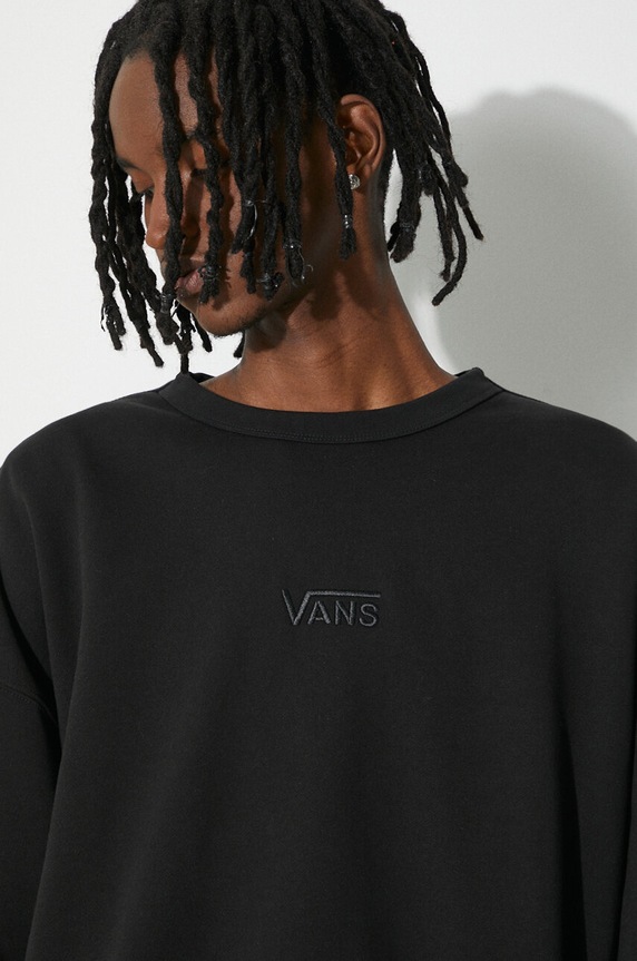 Pamučna dukserica Vans Premium Standards Crew Fleece LX VN000GBWBLK1 crna