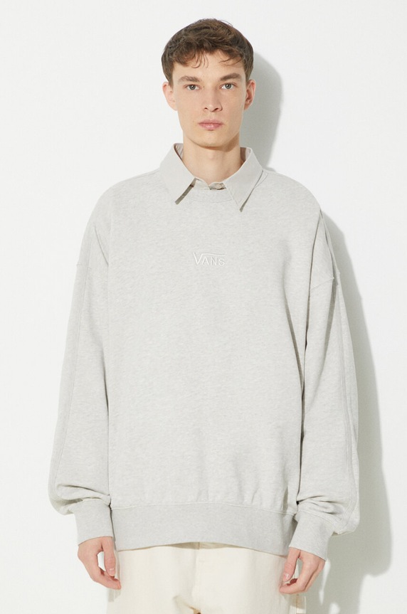 Vans hanorac de bumbac Premium Standards Crew Fleece LX uni bej VN000GBWRKZ1