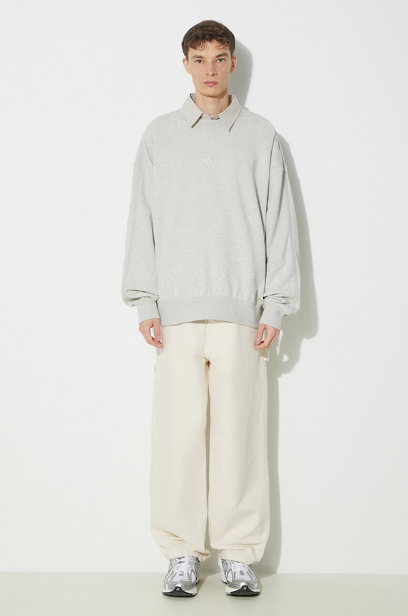 Vans hanorac de bumbac Premium Standards Crew Fleece LX VN000GBWRKZ1 bej SS24