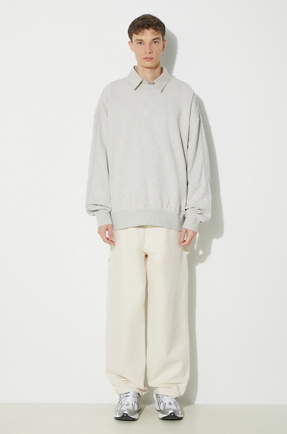 Vans hanorac de bumbac Premium Standards Crew Fleece LX VN000GBWRKZ1 bej SS24