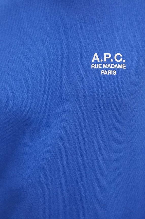 A.P.C. hanorac de bumbac sweat rider COEZD.H27699.TIC albastru