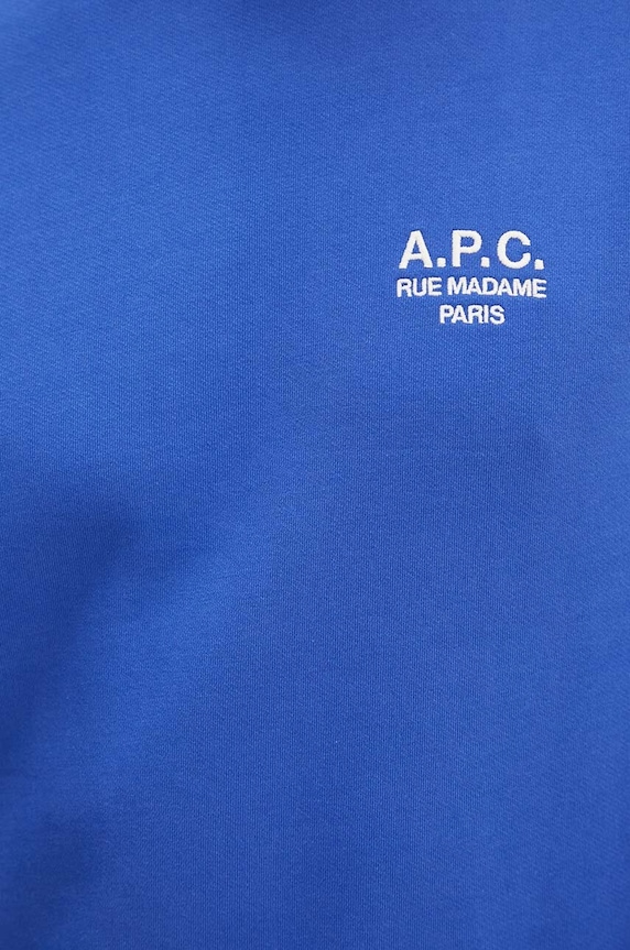 A.P.C. hanorac de bumbac sweat rider COEZD.H27699.TIC albastru