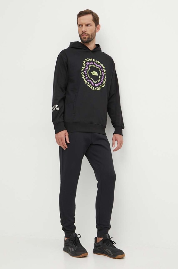The North Face bluza bawełniana NF0A87F3JK31 czarny SS24