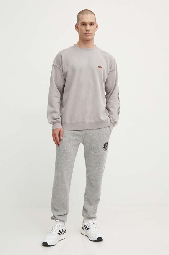 Bavlněná mikina Rip Curl 049MFL šedá SS24
