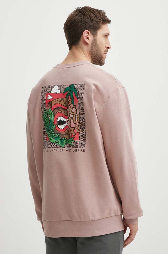 Picture bluza bawełniana Paipo nadruk różowy MSW440