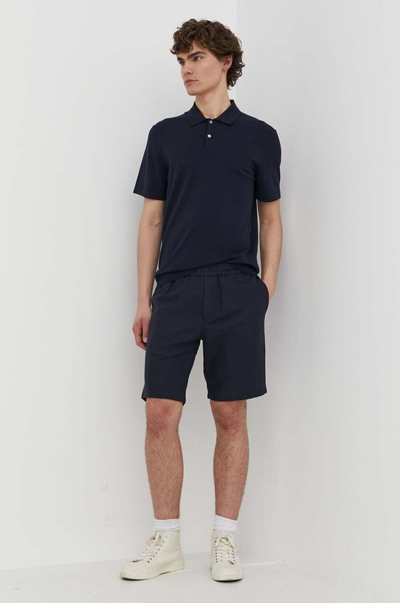 Theory polo N0186706 granatowy SS24