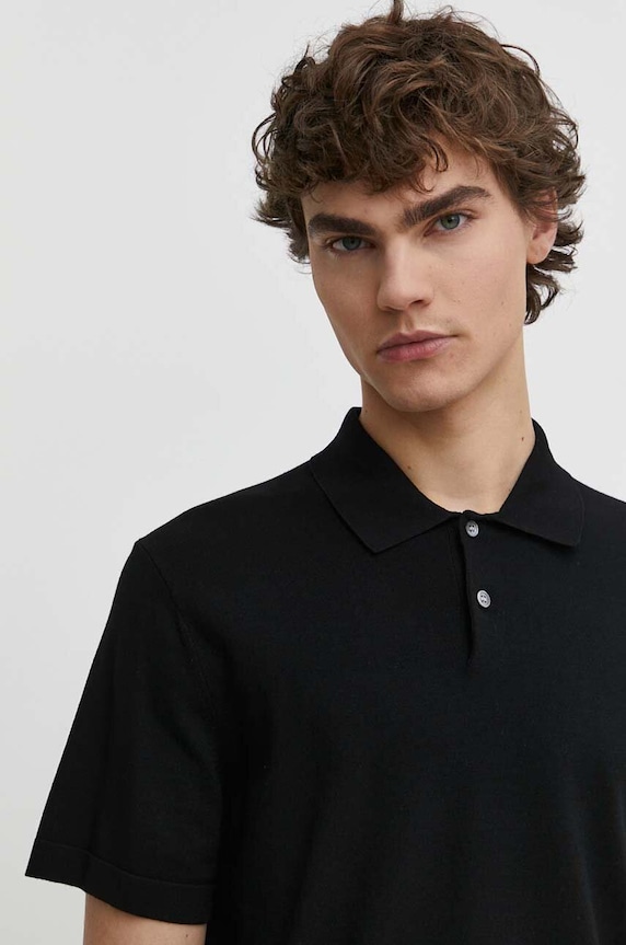 Theory polo regular czarny N0186706