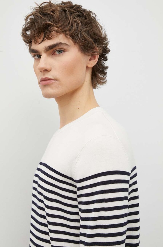 Theory sweter wełniany beżowy O0281703