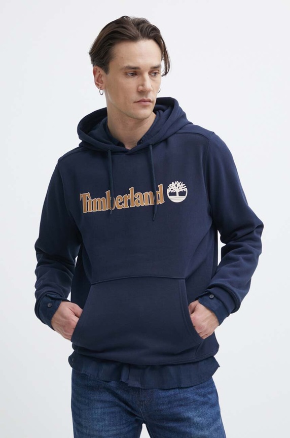 Суичър Timberland с качулка тъмносин TB0A5UKK4331