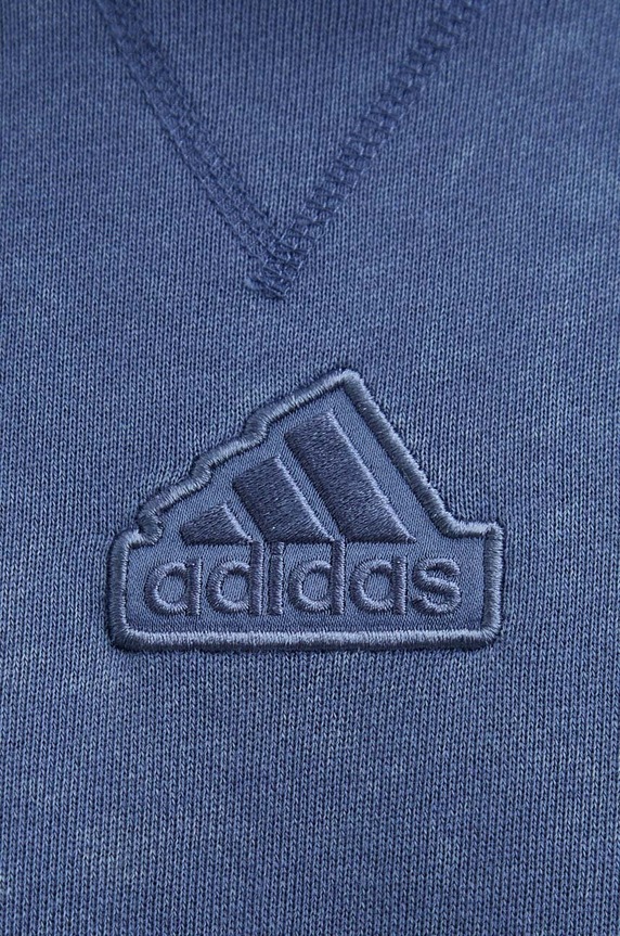 Памучен суичър adidas IR5196 син