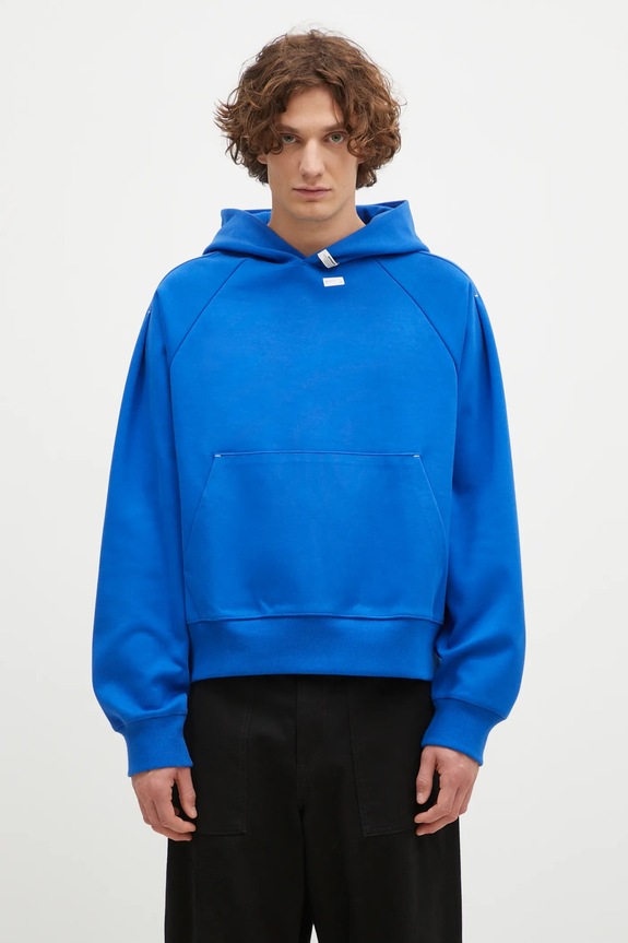 Ader Error sweatshirt Hoodie plain blue BN01SSHD0101